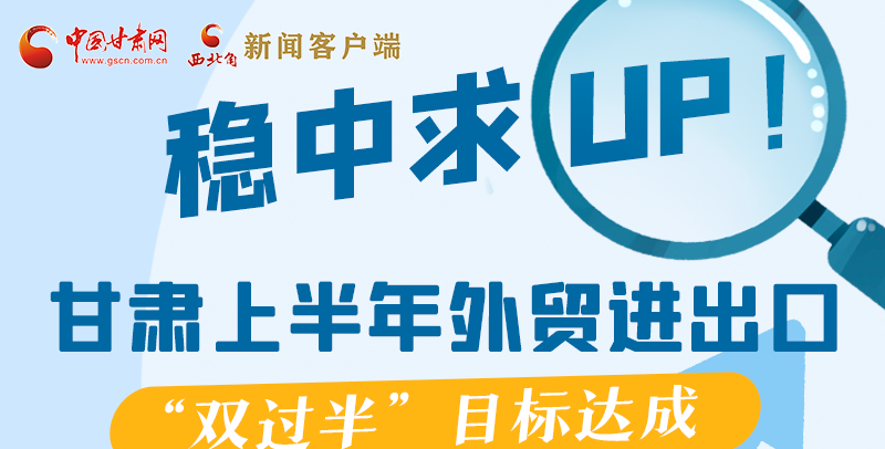 圖解|穩(wěn)中求UP！甘肅上半年外貿進出口“雙過半”目標達成