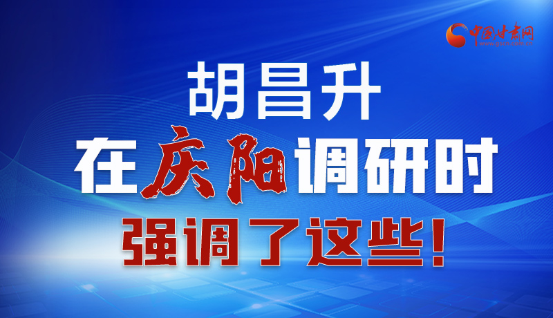 圖解|胡昌升在慶陽調(diào)研時(shí)強(qiáng)調(diào)了這些！