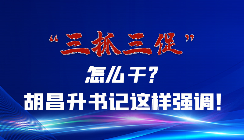 圖解|“三抓三促”怎么干？胡昌升書記這樣強調(diào)！