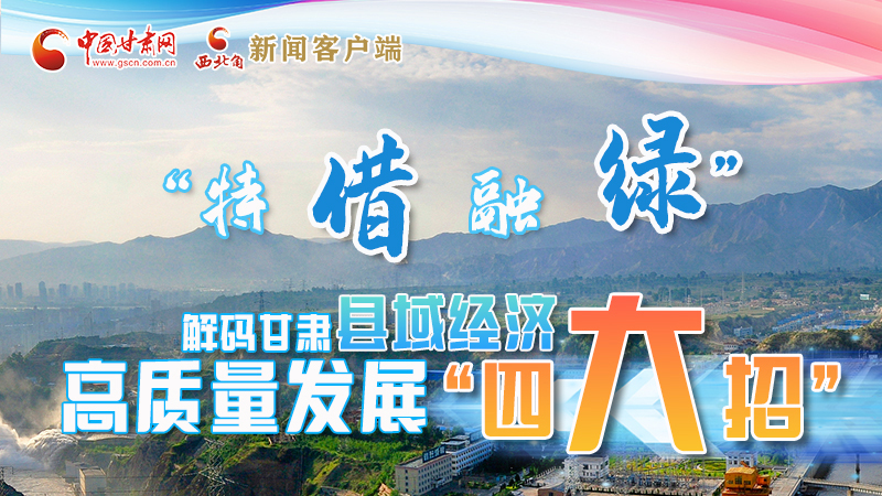 圖解|“特、借、融、綠”解碼甘肅縣域經(jīng)濟(jì)高質(zhì)量發(fā)展“四大招”